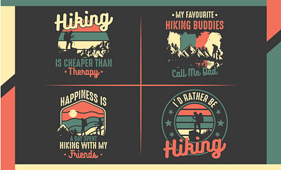 Retro style hiking t-shirt designs design hiking designs hiking t shirts t shirt design typography vector