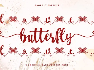 BUTTERFLY FONT 3d animation branding custom type design editorial layout font design fonts graphic design illustration lettering logo motion graphics packaging popular font type design typography ui vector graphics web design