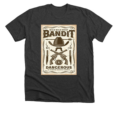 T-Shirt Design (Wild West Bandit) branding design graphic design ill illustration