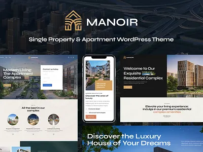 Manoir - Single Property & Apartment WordPress Theme blog design illustration ui web design webdesign wordpress wordpress design wordpress theme wordpress themes