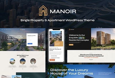 Manoir - Single Property & Apartment WordPress Theme blog design illustration ui web design webdesign wordpress wordpress design wordpress theme wordpress themes