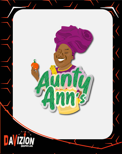 Aunty Ann's Logo animation branding graphic design logo