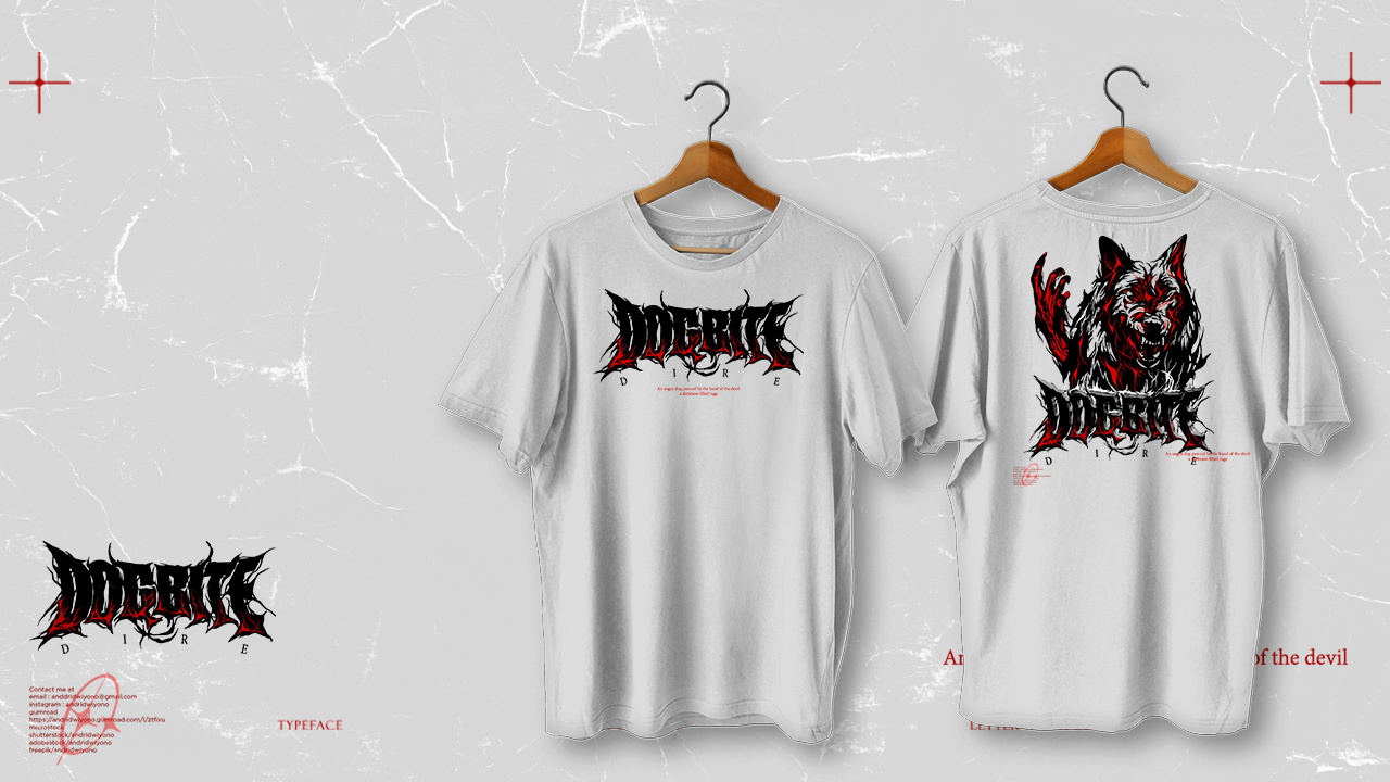 DIRE DOGBITE VECTOR AND LETTERING CUSTOME by Andri Dwiyono on Dribbble