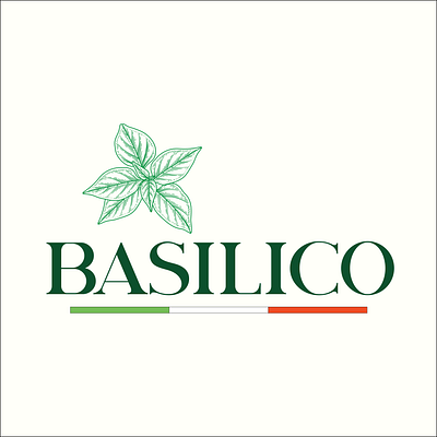 Basilico Cafe branding cafe design graphic design logo typography vector