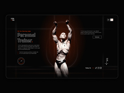 Coach Sterling Personal Website body building branding design fitness gym personal trainer personal website posing ui web design