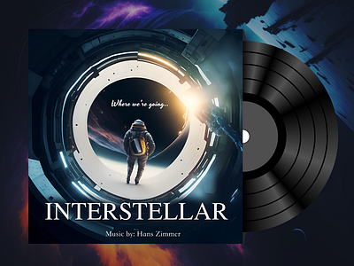 Interstellar Album Cover 3d animation app branding design figam figma illustration logo motion graphics ui