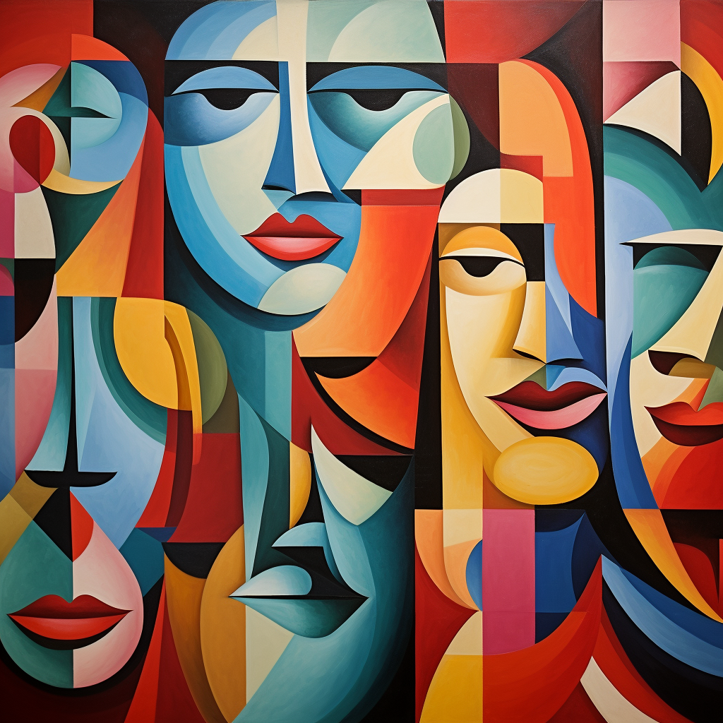 Cubism Art of a Girl by Steve Charles on Dribbble