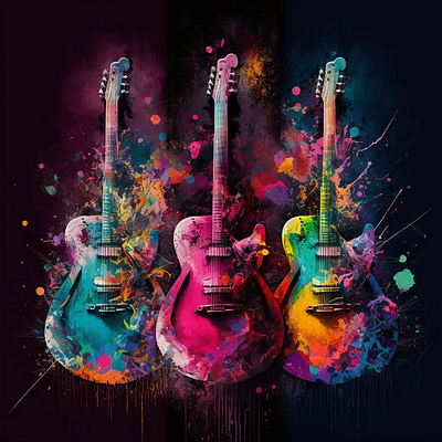 Guitar Splatter Painting innovative.