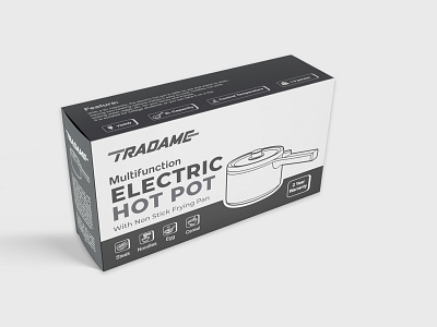 Packaging Design | Electric Hot Pot | Product Design 3d 3d packaging box box packaging branding cooking electric hot pot flat hot pot label design minimal package packaging design product design texture