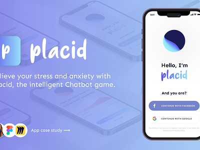 Mental health AI Chatbot | Placid app ai app chatbot design graphic design mental health mobile ui ux