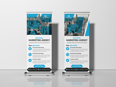 Digital Marketing Agency Roll Up Banner Design advertisement banner branding business corporate creative design display exhibition graphic design marketing modern presentation professional retractable rollupbanner standeebanner stationery template xbanner