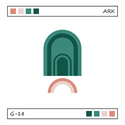 G-18 arc art circle illustration line minimal modern modern art print tree vector