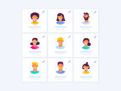 Funny characters 2d cartoon character collection cute employes female flat design funny illustration male men people person set smilling team ui vector women