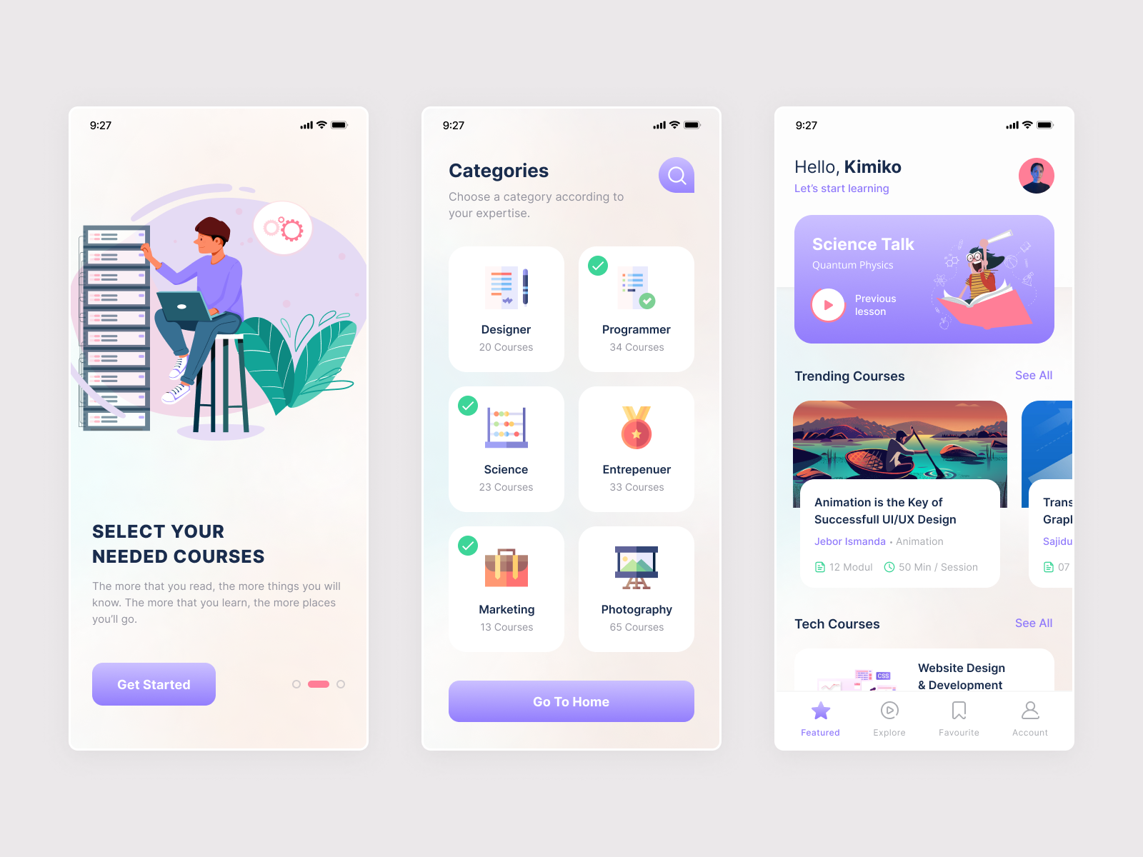 Online Learning App Concept by Sajidur Rahman Shimul on Dribbble