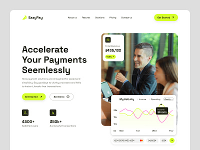 EasyPay - Hero Design Concept app branding design illustration typography ui ux vector