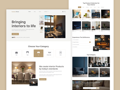 Landing Page furniture furniture home page furniture landing page home page design hotel landing page interior interior home page interior landing page landing page ui uiux design ux web web design website design