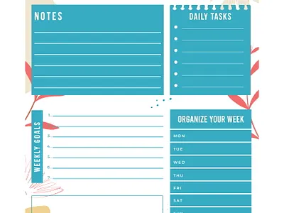 Weekly Planner branding dailyui design free graphic design illustration logo planner ui ux vector