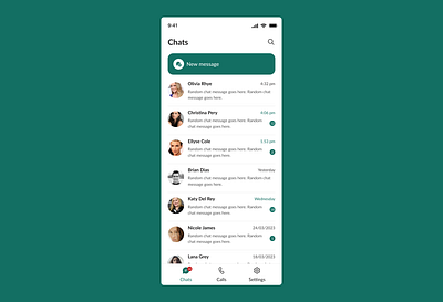 Instant Messaging App Design application chat conversation dailyui design figma instant messaging ui ux whatsapp