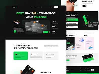 Financial Landing Page | Fintech 💳 banking figma finance financial fintech landing page landing page design payment ui ui design uiux webdesign website design