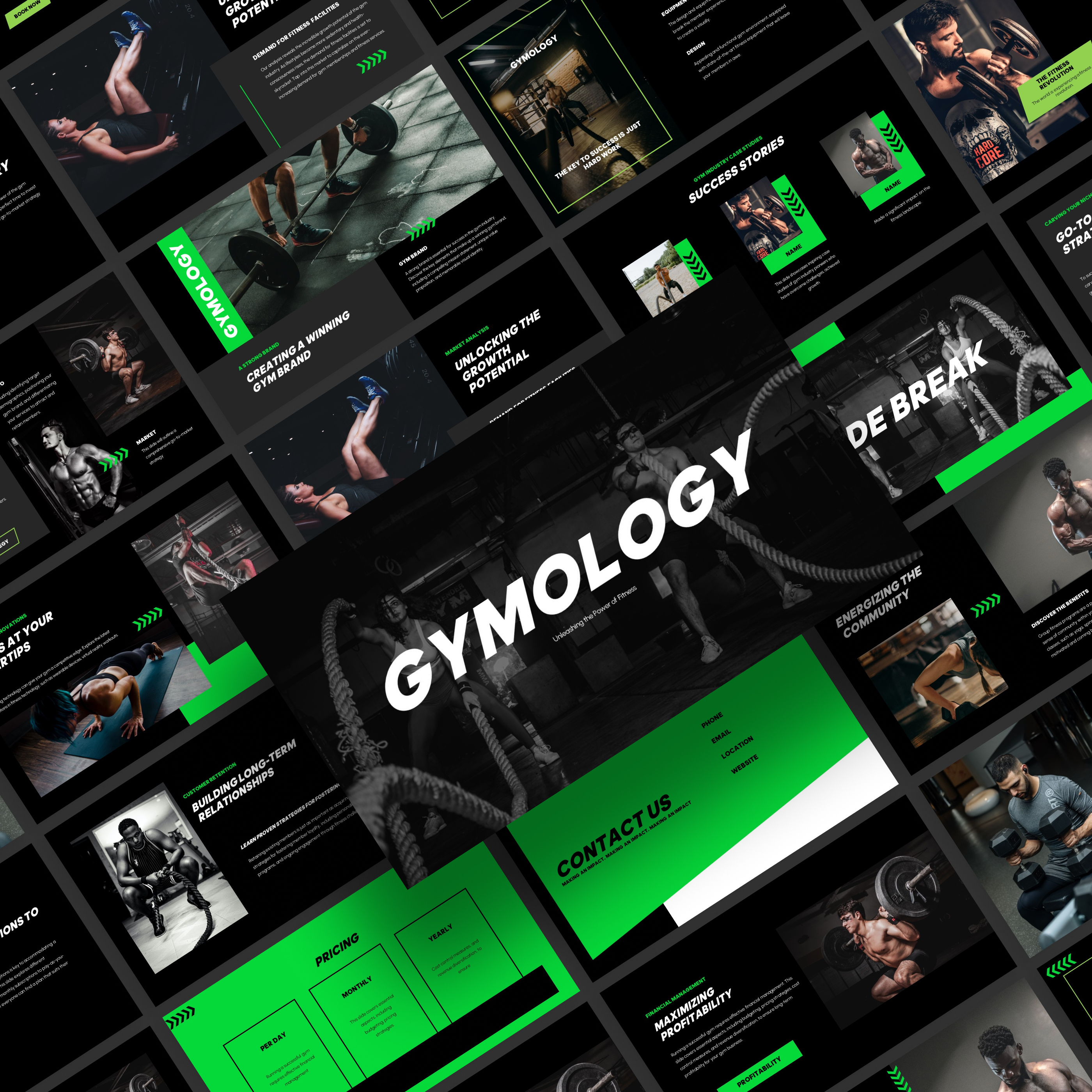 GYM Presentation Design animated presentation animated slides branding design google slide design google slides graphic design gym illustration logo presentation presentation design slides ui