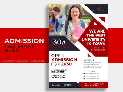 Admission Flyer Design. admission admission flyer admission flyer design banner banner for digital marketing branding design flyer design flyer design for admission graphic design illustration logo modern banner poster school school flyer ui university university admission flyer university flyer