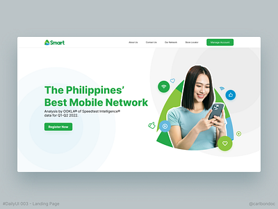 Daily UI 003 - Landing Page landing page telco telecommunications ui ui design web design