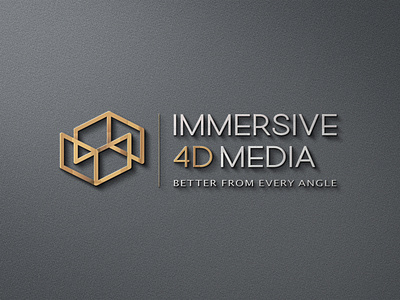Immersive 4D Media Logo 4d abstract branding design graphic design illustration lineart lines logo logodesign logotype simple vector