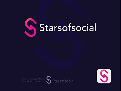 S – Starsofsocial Logo // For SALE ai ai logo brand branding crative logo design gradient icon letter logo logo design logos mark monogram plant based s s letter