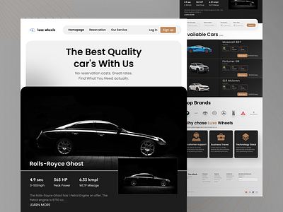 Car Rental Website Landing Page design figma landingpage ui uiux userinterface ux website