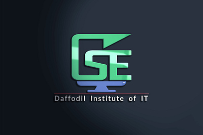 CSE logo design Daffodil Institute of IT branding clean design flat graphic design lettering logo logo deisgn minimal