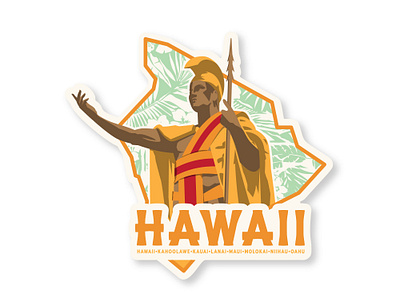 Hawaii Travel Sticker adventure big island hawaii king kamehameha luggage label suitcase sticker travel travel sticker