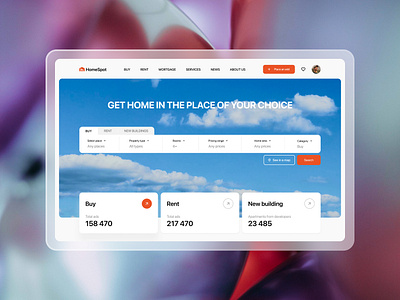 HomeSpot adobe apartments creative design dribbble figma graphic design home house landing page logo minimalist platform product design real estate typography ui ui design uiux web design