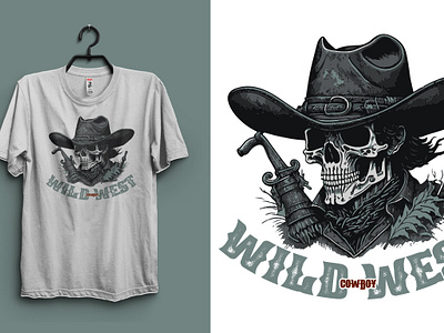 Western cowboy vintage T-shirt design cowboy illustration illustration t shirt minimalist t shirt design retro vintage rodeo rodeo chaos rodeocowboy skeleton t ahirt design skull vector sull cowboy t shirt t shirt design tshirt design typography vintage vintage t shirt western western cowboy tshirt design western t shirt design