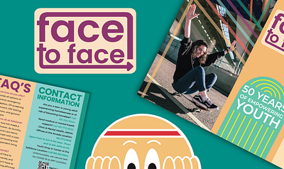 Face to Face Brochure & Rebrand adobe illustrator brochure colorful design graphic design graphic illustration indesign playful rebrand typography