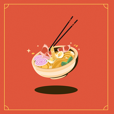 Ramen asia asian china chinese design food illustration noodle noodles ramen soup