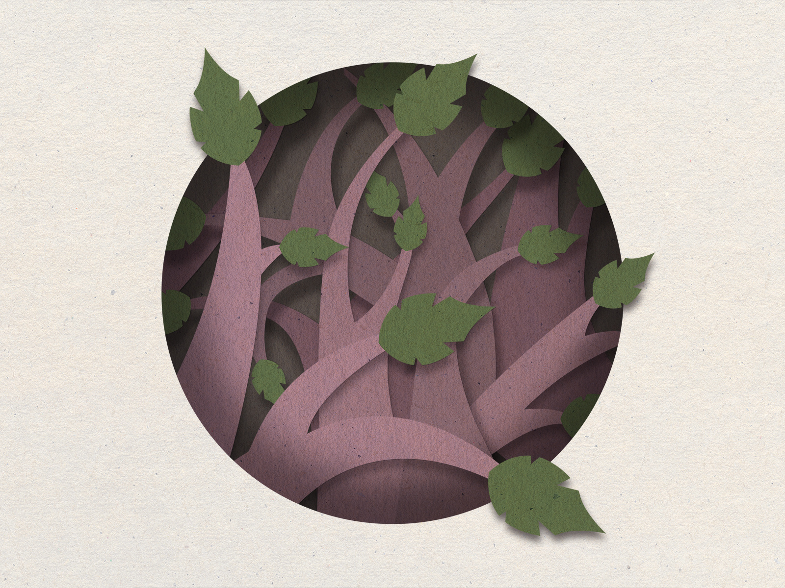 Thicket 2d illlustration graphic design illustration leaves plant tree vector