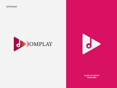 Domplay Music Logo Design - from 2022 adobe branding company design designermanjur edit feel graphic design illustration logo logos music music logo photoshop spotify ui