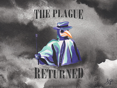 Plague returned illustration watercolor