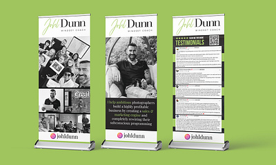 jOHL DUNN ROLL UP BANNER DESIGN banner banner ad banner design business colorfullgraphics design facebook ad graphic design intro banner design johl dunn logo new logo photography banner pull up banner review banner design roll up banner tanveerazizg trade show booth design