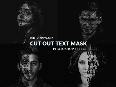 Cut Out Text Mask Photoshop Effect add ons comic text cut out effect editable template effects face text effect mockup photo effect photoshop action portrait text text art text effect text mask text overly typography face