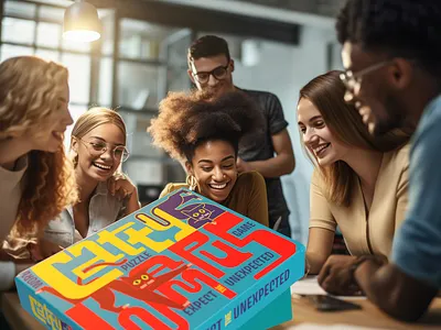 Board Game Box Design and Mockup board game box design game design logo