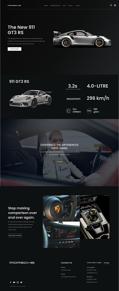 PORSCHE website redesign branding design graphic design logo typography ui ux