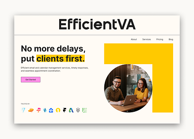 EfficientVA | Homepage branding design ui ui design ux
