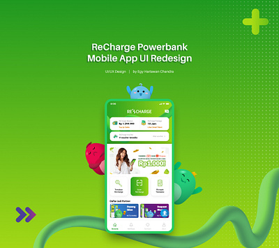 ReCharge Powerbank Rental app - redesign app redesign app ui clean design figma mobile app modern power bank power bank app power bank rental redesign rental app ui ui ux ux