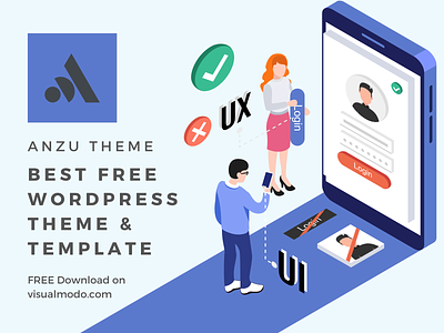 Best Free WordPress Theme - Anzu by Visualmodo design graphic design illustration plugins responsive site builder template theme ui web design wordpress