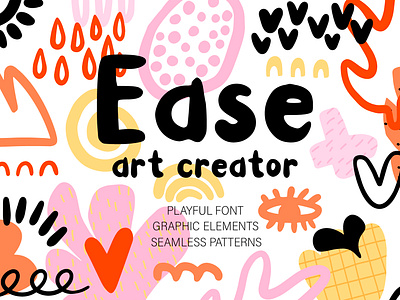 Ease font. Art creator. Seamless patterns abstract card creator design font glypfs graphic design illustration pattern poster vector