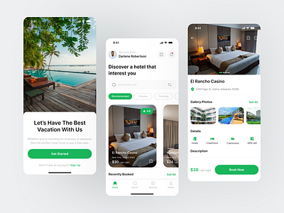 Hotel Booking App app design figma hotel booking app mobile app ui ux