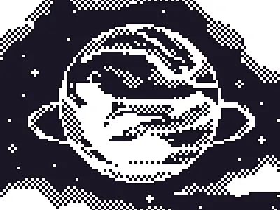 Nocturnal light graphic design illustration pixel art planet