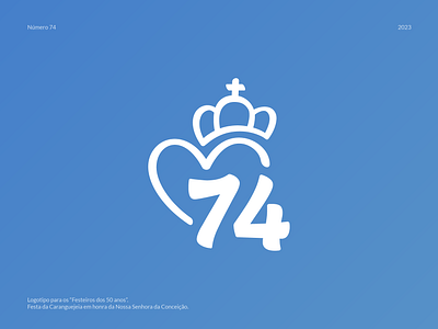 Number 74 74 design logo logotype number
