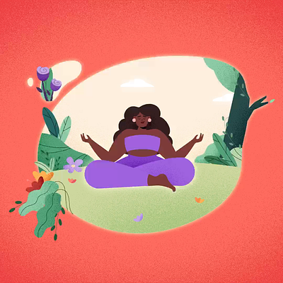 spring is coming... after effects animation characterdesign illustration motion motion graphics sping wellness yoga